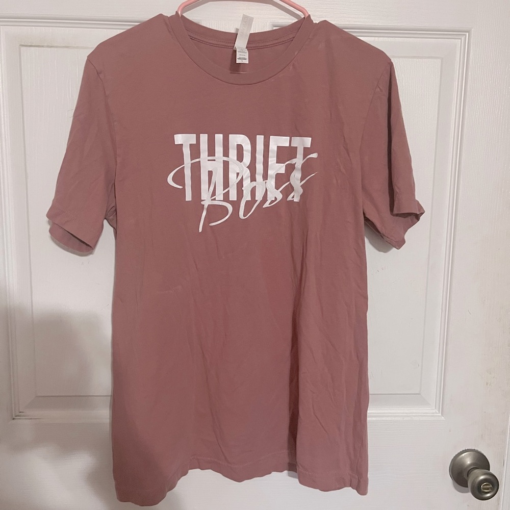 Bella Canvas | Dusty Mauve “Thrift Boss” T-Shirt - Sz L